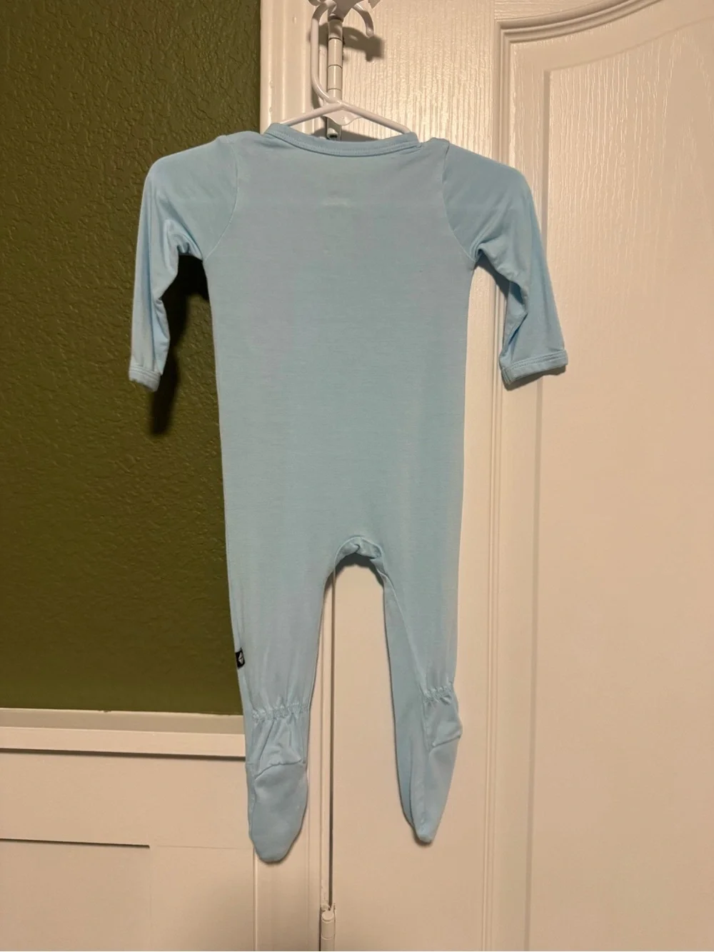 Kyte BABY Powder Blue Long-Sleeve Footed One-Piece Pajamas